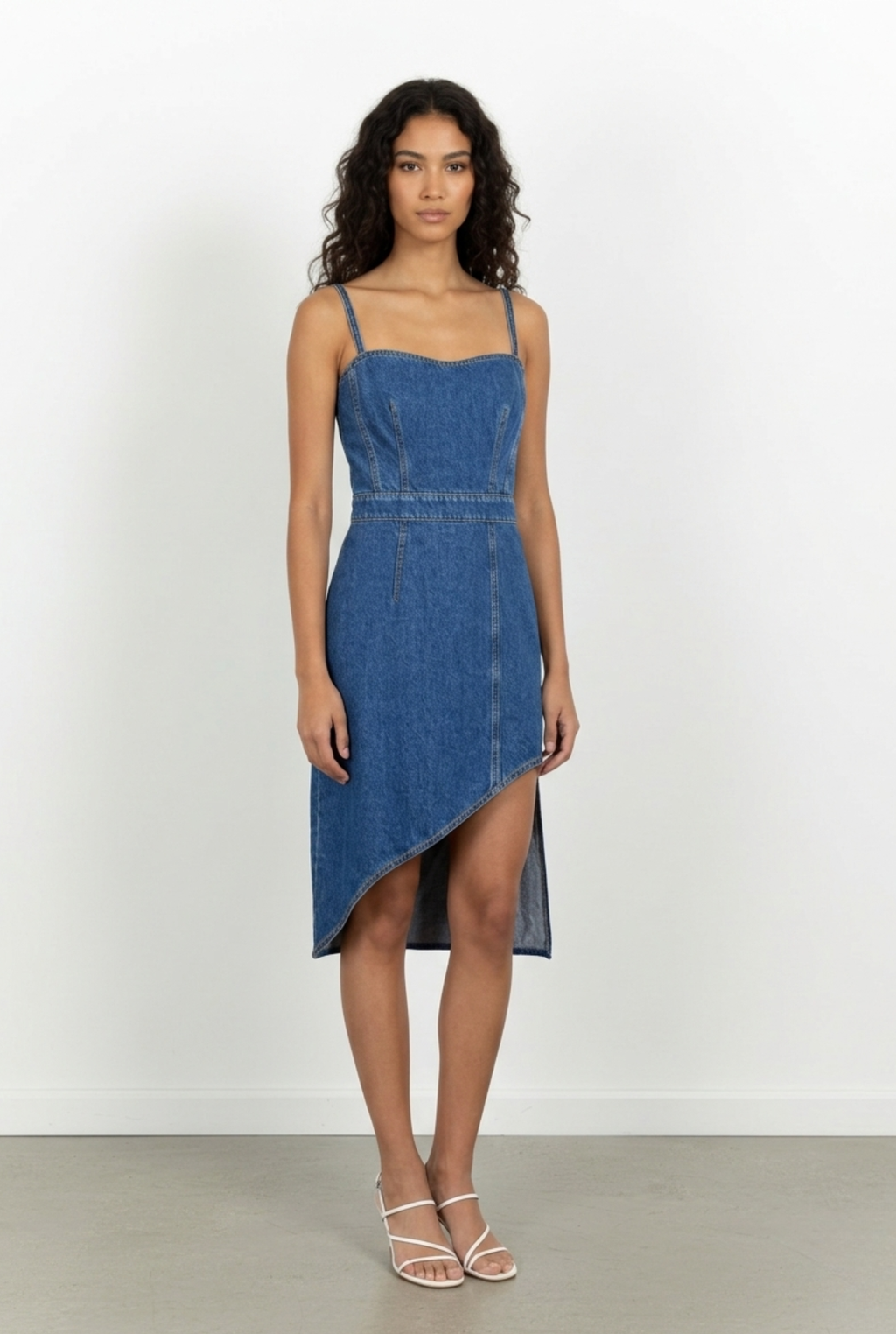 asymmetrical denim dress Asymmetrical Denim Dress – Odacieuse
