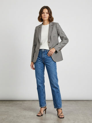 Grey Silk & Wool Blazer