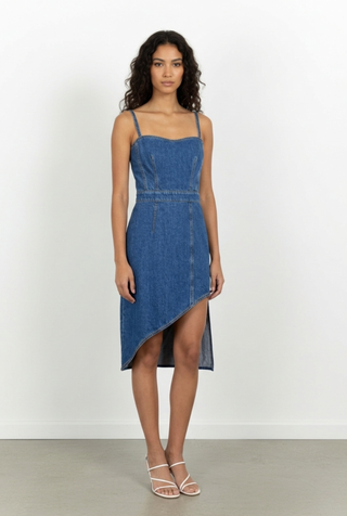 Asymmetrical Denim Dress