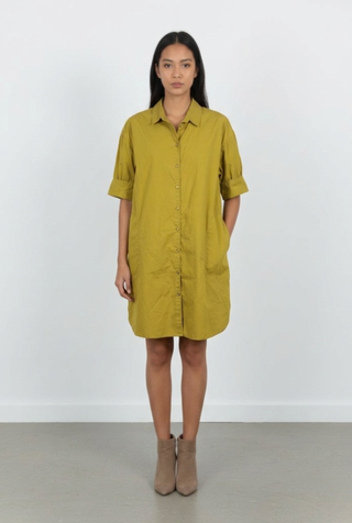 Olive Green Shirt Dress