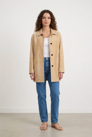 Beige Suede Coat