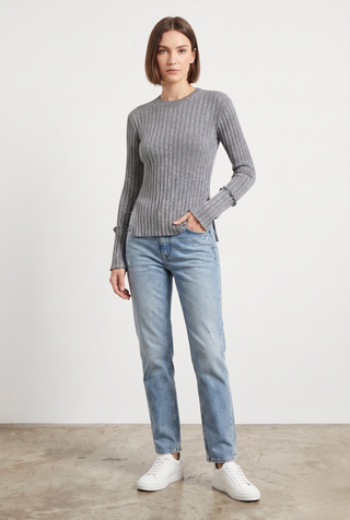 Gray Sequined Pull