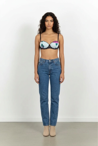 Blue & black BRA