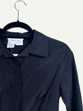 Long Black Shirt Style Dress
