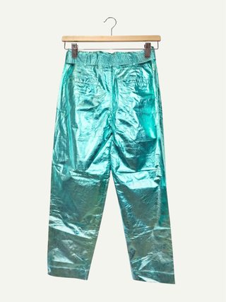 Metallic Blue Pants