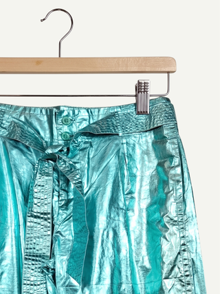 Metallic Blue Pants