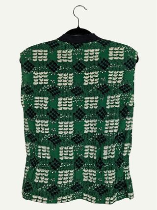 Green Silk Tank Top