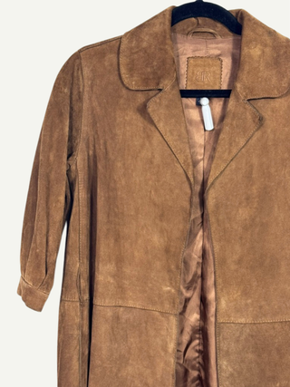 Camel Suede Trench coat
